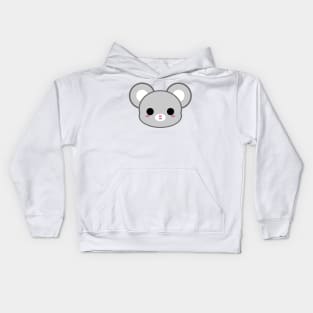 Cute Grey Mouse Kids Hoodie